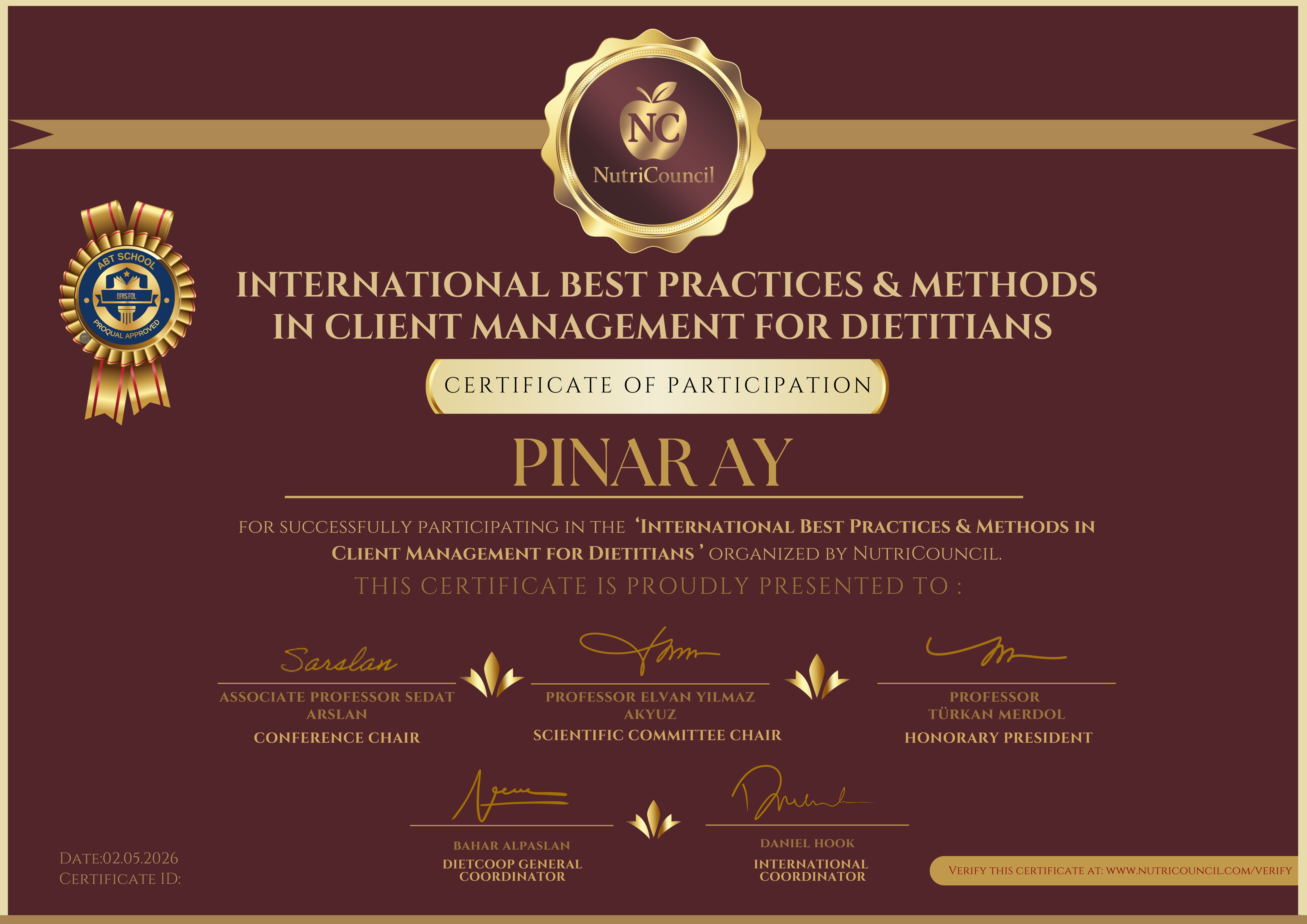 Tamamlama sertifikası örneği